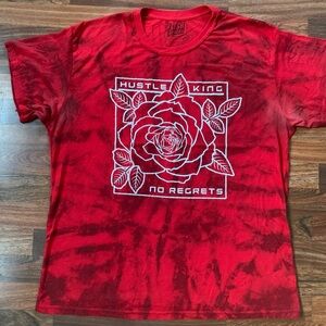 Fresh Laundry Red Men’s Tshirt Sz 2XL soft short sleeve Hustle King No Regrets